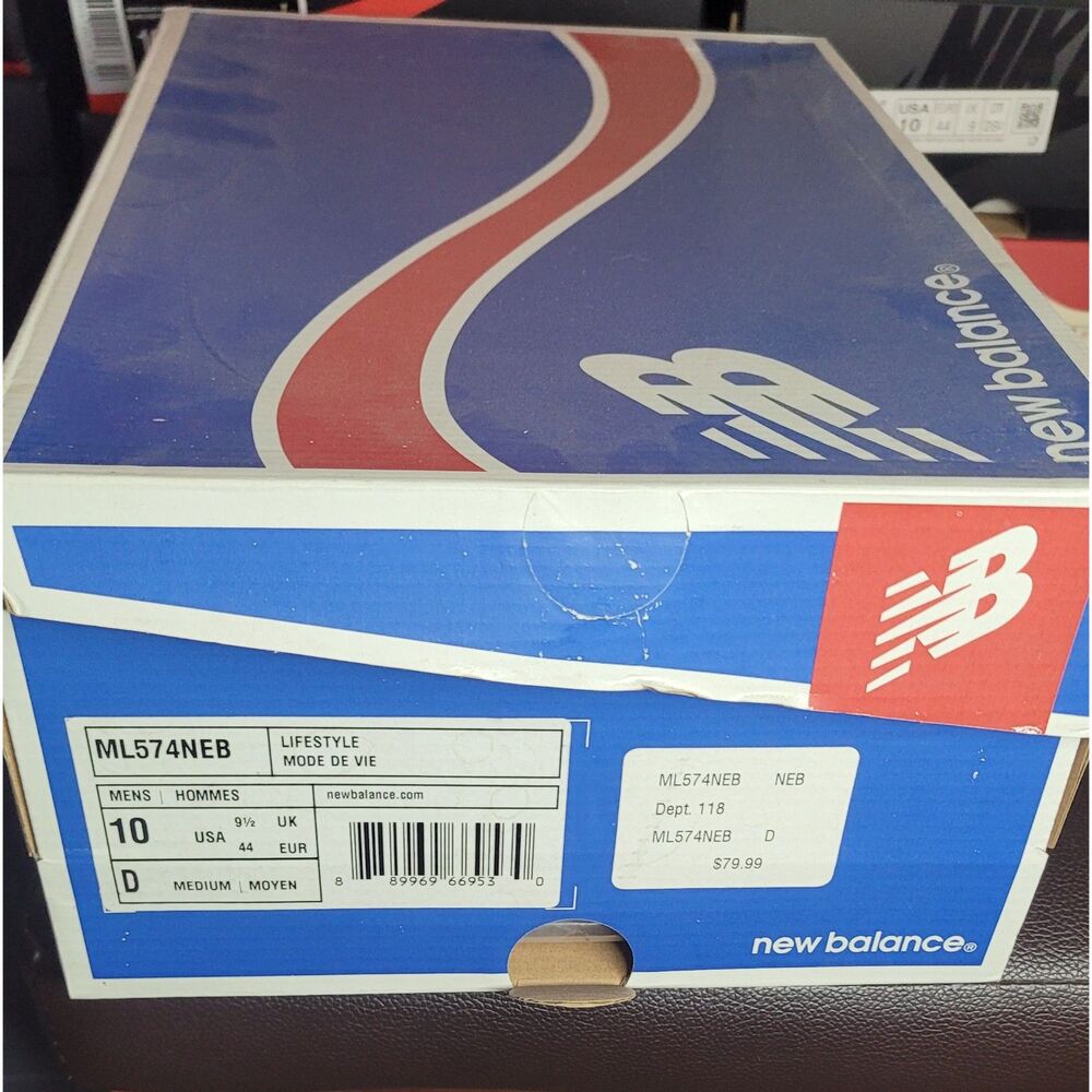 New Balance 574 ML574NEB Gray Red Gum Men's Size 10 ENCAP Sneakers NEW Box - Picture 7 of 7
